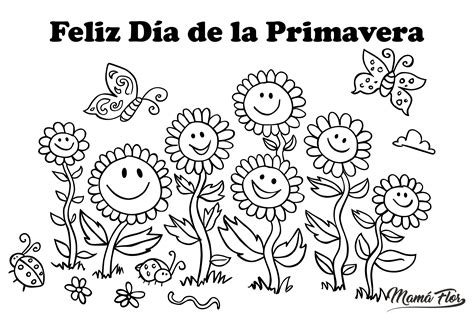 dibujos para colorear primavera|imagenes de primavera para dibujar.